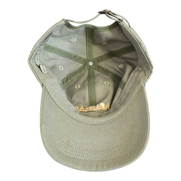 Nasdaq Stock Market Trader Adjustable Baseball Cap Hat Dusty Green w/ Beige - Picture 8 of 9